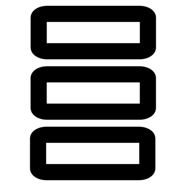 Veritabanı kontur glif simgesini