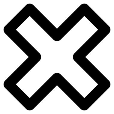 X-Cross kontur glif simgesini silmek