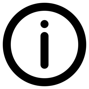 Bilgi kontur glif simgesi