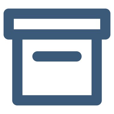Kutusu kontur glif simgesini