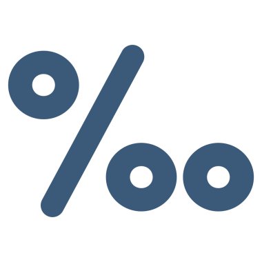 Permille kontur glif simgesini