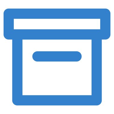 Kutusu kontur glif simgesini