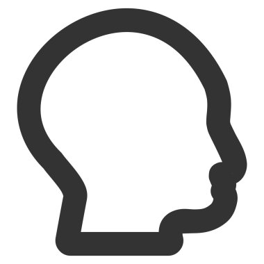 Kafa kontur glif simgesini profil