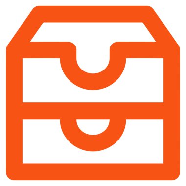 Hesap kutuları kontur glif simgesini