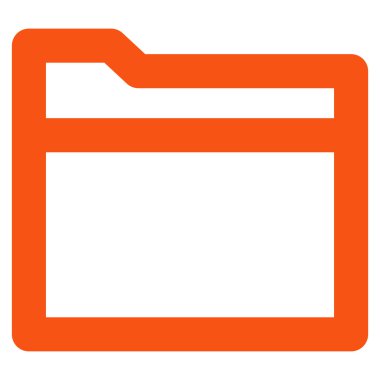 Klasör kontur glif simgesini