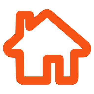 Ev kontur glif simgesini