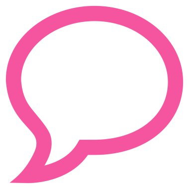 Sohbet iletisi kontur glif simgesi