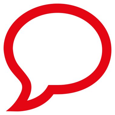 Sohbet iletisi kontur glif simgesi