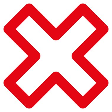 X-Cross kontur glif simgesini silmek