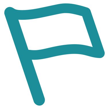 Bayrak kontur glif simgesini