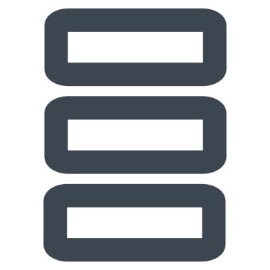 Veritabanı kontur glif simgesini