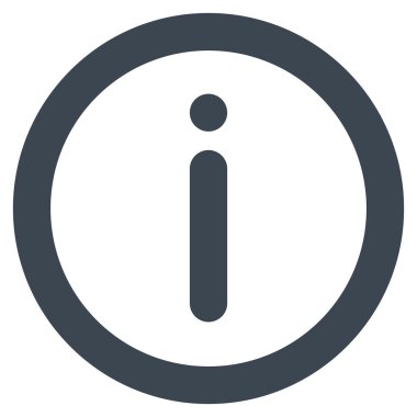 Bilgi kontur glif simgesi