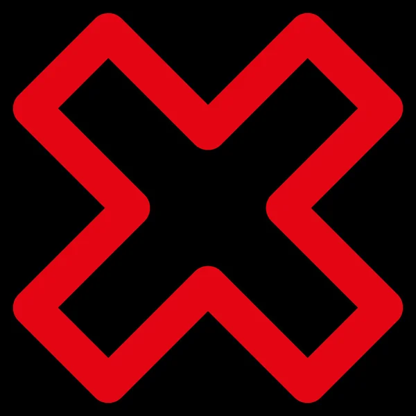 X-Cross Stroke karakterjel ikon törlése — Stock Fotó