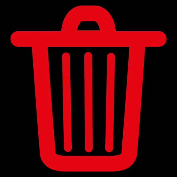 Lixo pode golpear ícone de glifo — Fotografia de Stock