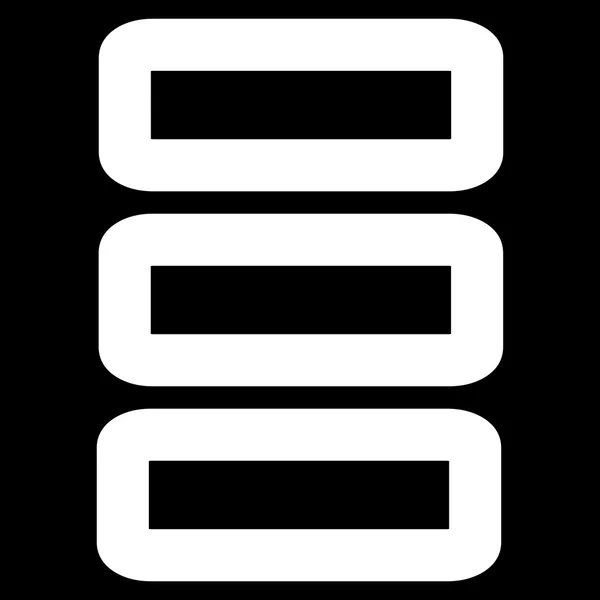 Het pictogram van de Glyph van de lijn van het database — Stockfoto
