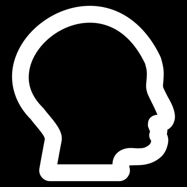 Perfil de la cabeza Stroke Glyph Icon —  Fotos de Stock