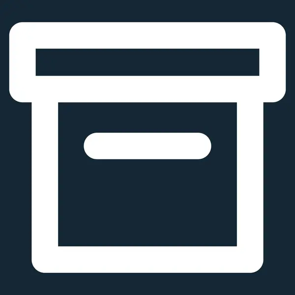 Box Stroke Glyph Icon — Stock Photo, Image