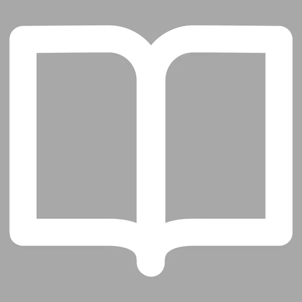Nyitott könyv Stroke karakterjel ikon — Stock Fotó