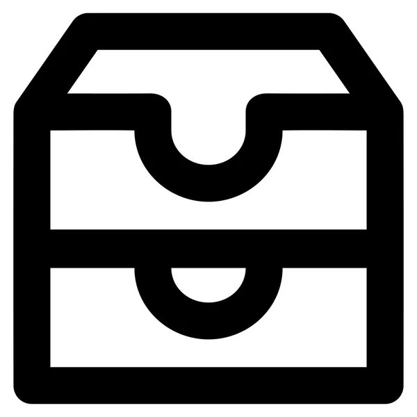 Account Boxes Stroke Glyph Icon — Stock Photo, Image