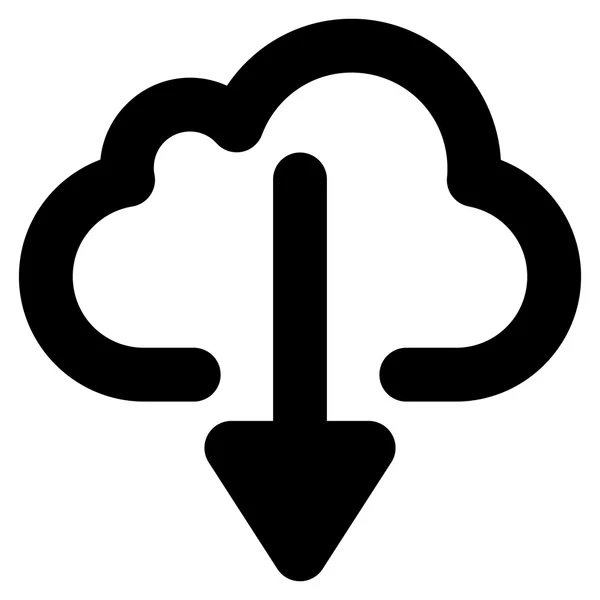 Ikona chmury Pobierz obrysu glifu — Zdjęcie stockowe