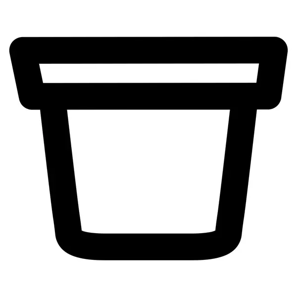 Pail Stroke Glyph Icon — Stock Photo, Image