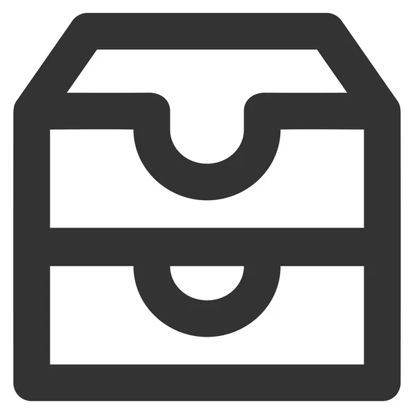 Konto lådor Stroke Glyph ikonen — Stockfoto