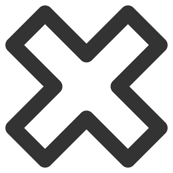 X-Cross tahu glyf ikonu Odstranit — Stock fotografie
