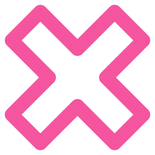 Delete X-Cross Stroke Glyph Icon — Stock Photo, Image