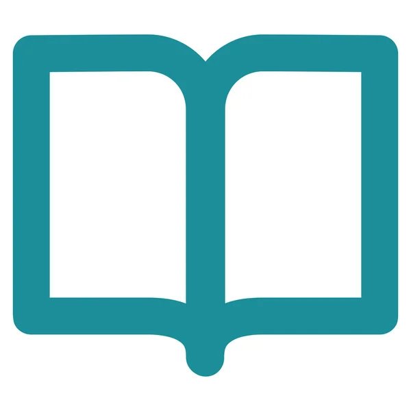 Open Book Stroke Glyph Icon — Stock Photo, Image