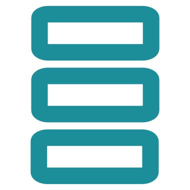 Veritabanı kontur vektör simgesi