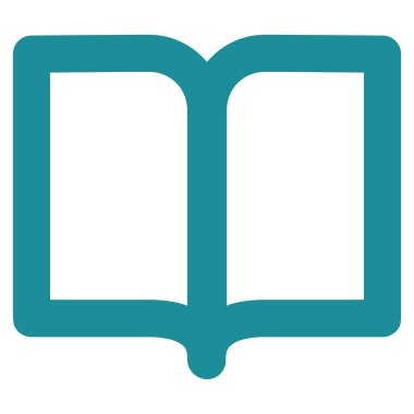Açık kitap inme vektör simgesi