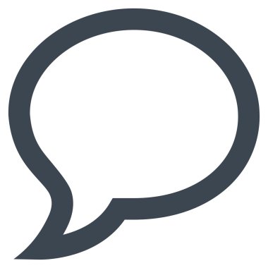 Sohbet iletisi kontur vektör simgesi