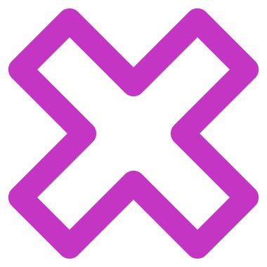 X-Cross kontur vektör simge Sil