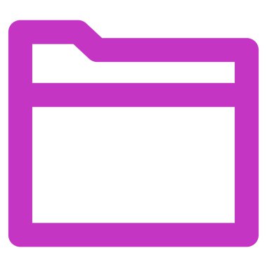 Klasör kontur vektör simgesi