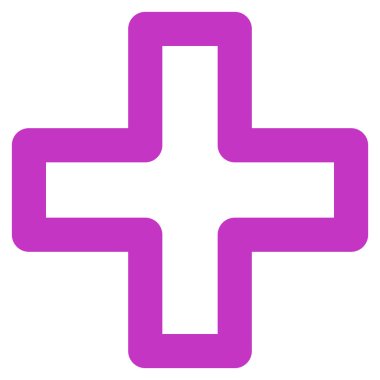 Artı kontur vektör simgesi