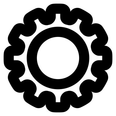 Dişli kontur vektör simgesi