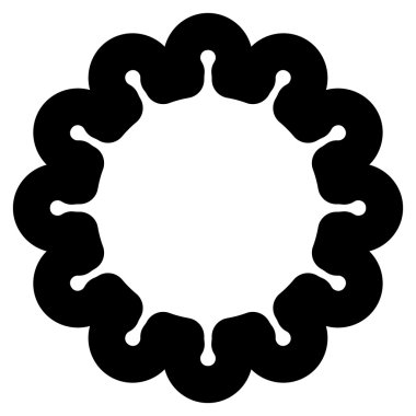 Dişli kontur vektör simgesi