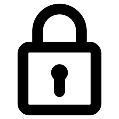 Kilit kontur vektör simgesi