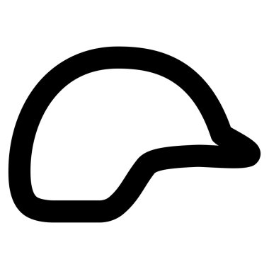 Motosiklet kask kontur vektör simgesi