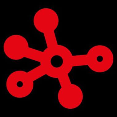 Bağlantıları kontur glif simgesini