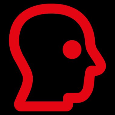 Kafa kontur glif simgesini profil