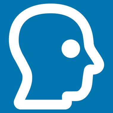 Kafa kontur glif simgesini profil