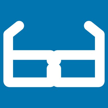 Gözlük kontur glif simgesini