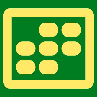 Hafta takvim kontur glif simgesini