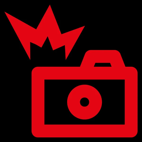 Camera Flash Stroke Glyph Icon — Stock Photo, Image