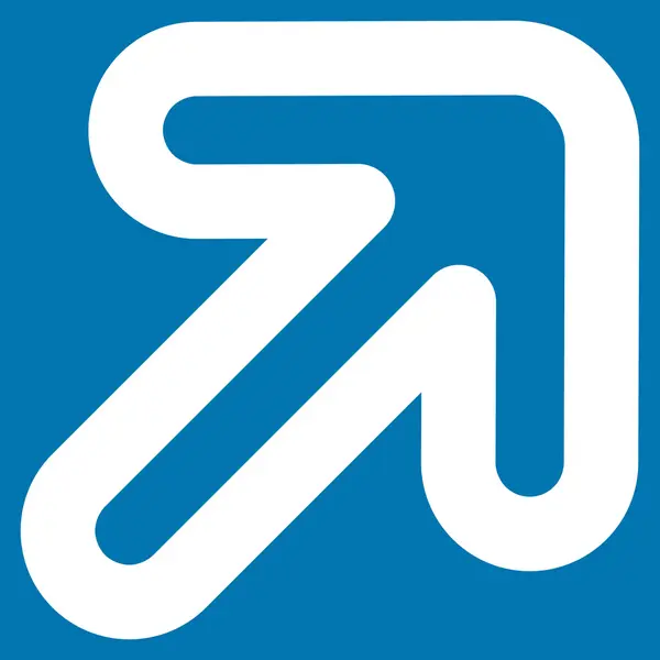 Recht-Up lijn Glyph pijlpictogram — Stockfoto