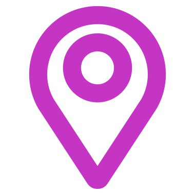 Harita işaretçi kontur vektör simgesi