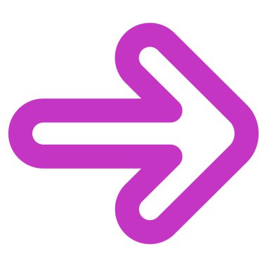 Sağ ok kontur vektör simgesi