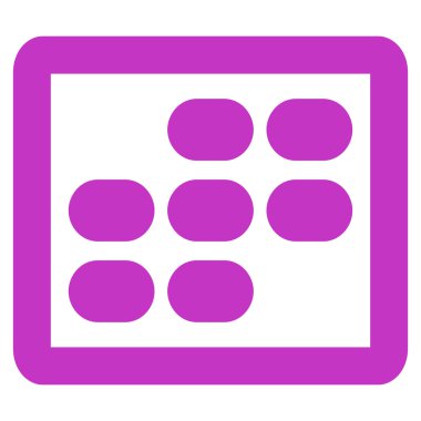 Hafta takvim kontur vektör simgesi