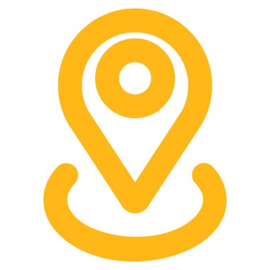 Konumu kontur vektör simgesi